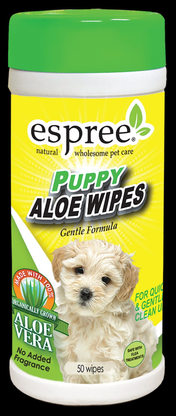 Espree Puppy Aloe Cat and Dog Wipes - 50 ct Container