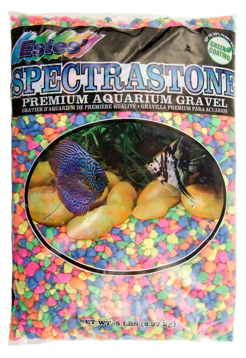 Estes Spectrastone Permaglo Rainbow Freshwater Aquarium Gravel - 5 Lbs - Case of 6 Default Title