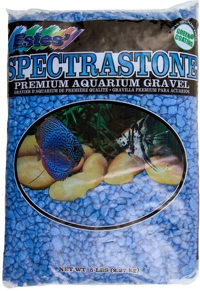 Estes Spectrastone Special Freshwater Aquarium Gravel - 5 Lbs - Case of 6 Light Blue