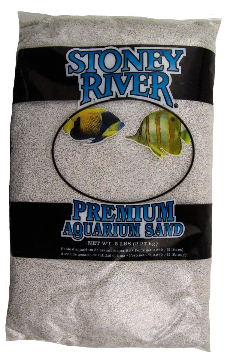 Estes Stoney River Saltwater and Freshwater Aquarium Sand - 5 Lbs - Case of 6 White