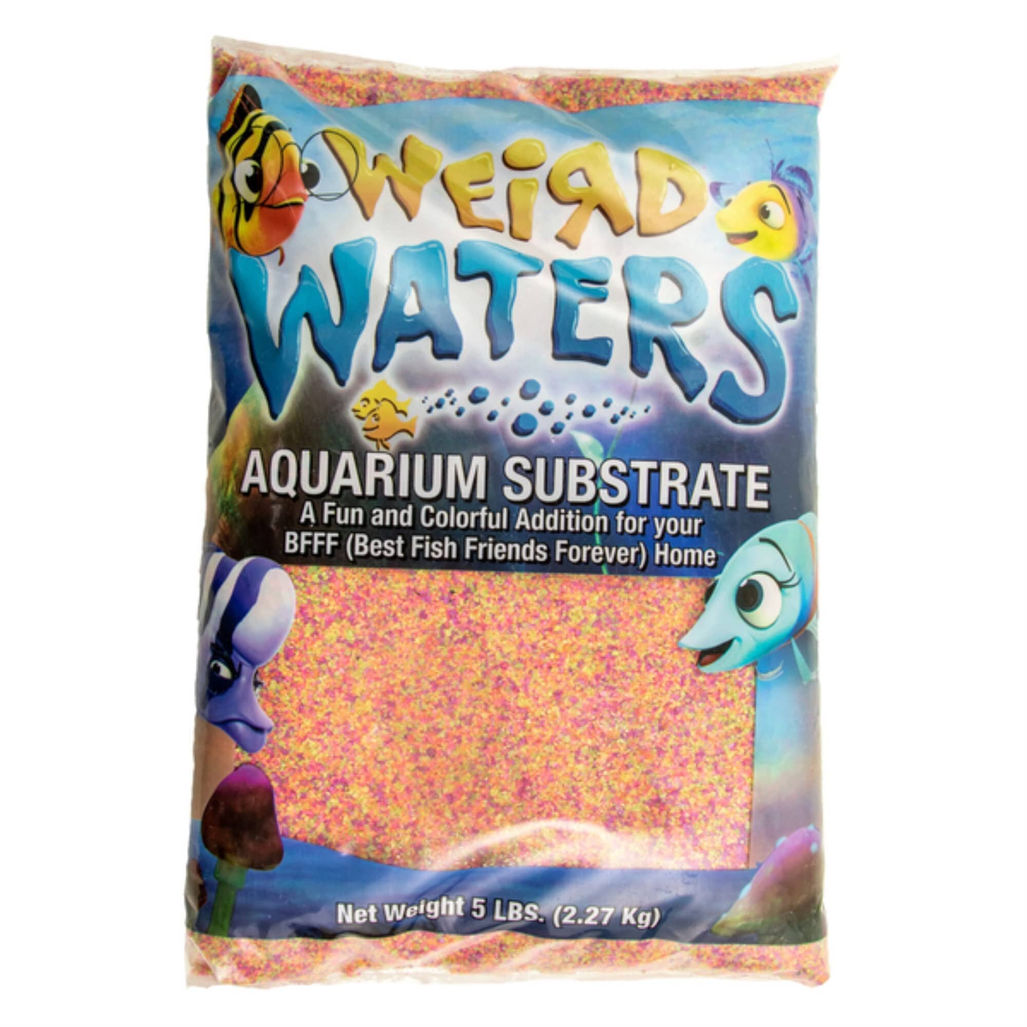Estes Weird Waters Bun Bun Sand Freshwater Aquarium Substrate Gravel - Pink/Yellow - 5 Lbs - Case of 6 Default Title