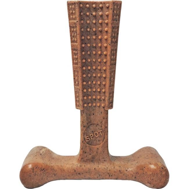 Ethical SPOT Bam-Bones T-Bone Beef Flavored Bamboo and Nylon Dental Chew Dog Toy Large - 7 Inch