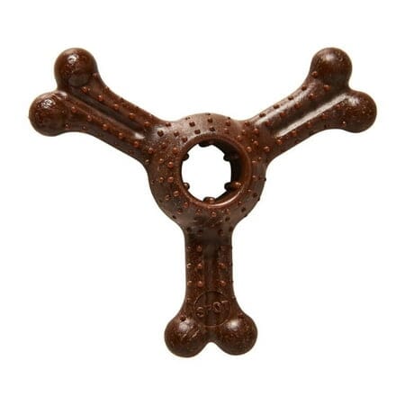 Ethical SPOT Bam-Bones Triple Chew Bison Flavored Bamboo and Nylon Chew Dog Toy Small - 4 Inch