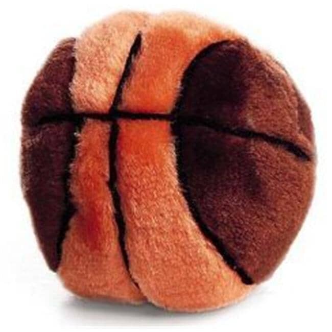 Ethical SPOT Basketball Plush Dog Toy - Yellow/Purple - 4.5 Inch Default Title