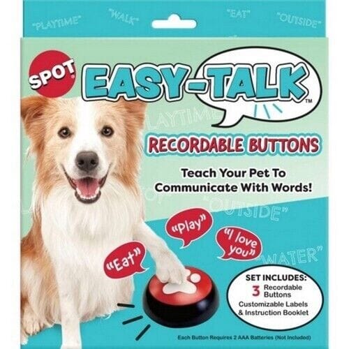 Ethical SPOT Easy Talk Recordable Buttons for Communication Interactive Training Dog Toy Default Title