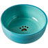 Ethical SPOT Elegance Whisker-Friendly Ceramic Cat and Dog Bowl Dish - Aqua - 7 Inch Default Title
