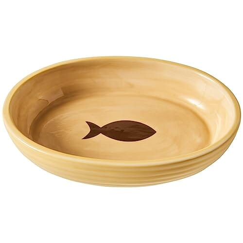 Ethical SPOT Elegance Whisker-Friendly Ceramic Cat Bird and Reptile Dish - Cream - 6 Inch Default Title