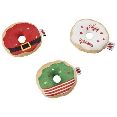 Ethical SPOT Holiday Glazed Christmas Donuts Plush Catnip Cat Toy - Assorted - 4 Inch - 3 Pack Default Title