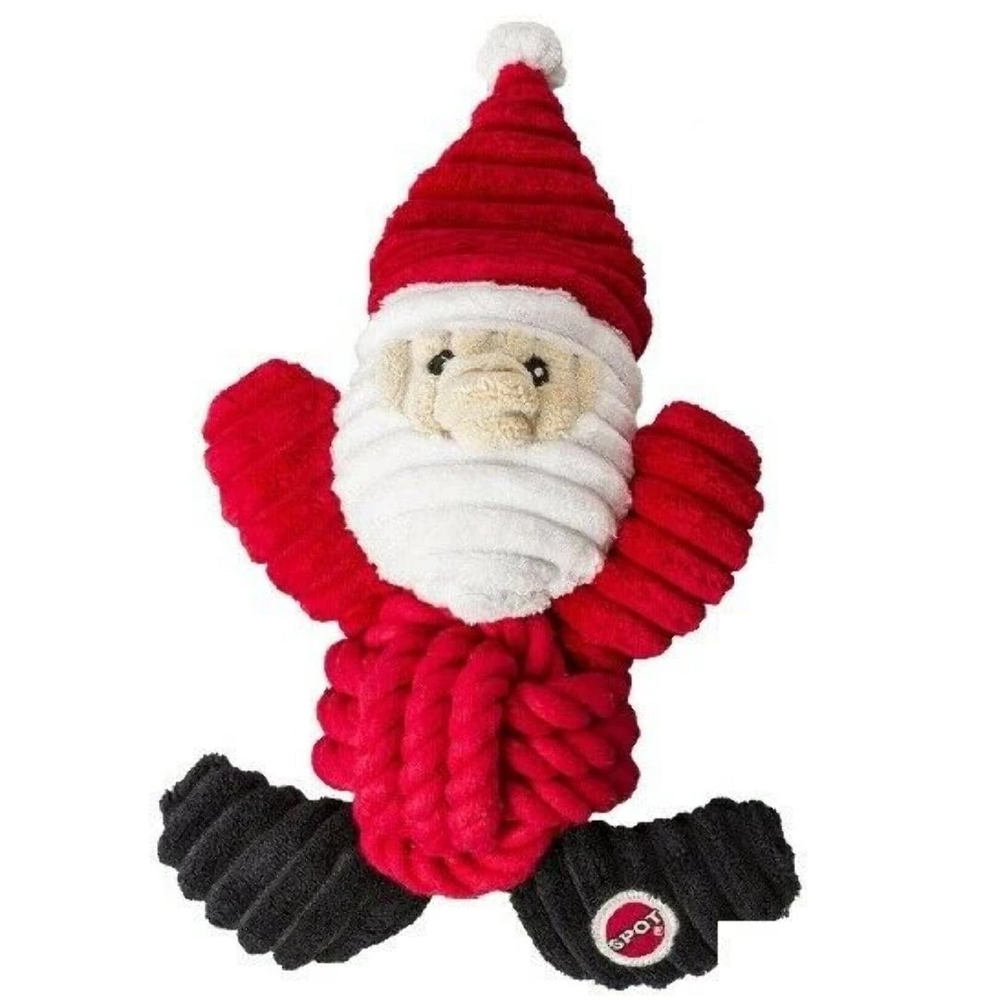 Ethical SPOT Holiday Knot For Nothing Christmas Santa Squeak and Knotted Dog Toy - 6.5 Inch Default Title