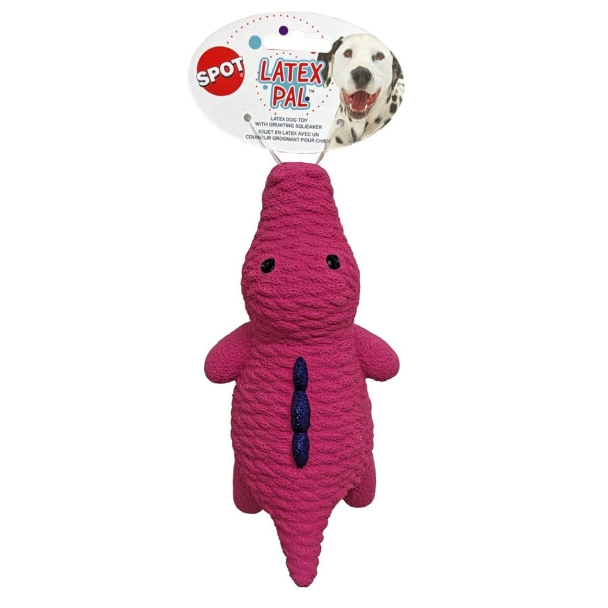 Ethical SPOT Latex Pal Grunting Squeaker Chew Latex Dog Toy - 7.5 Inch - Assorted Color Default Title