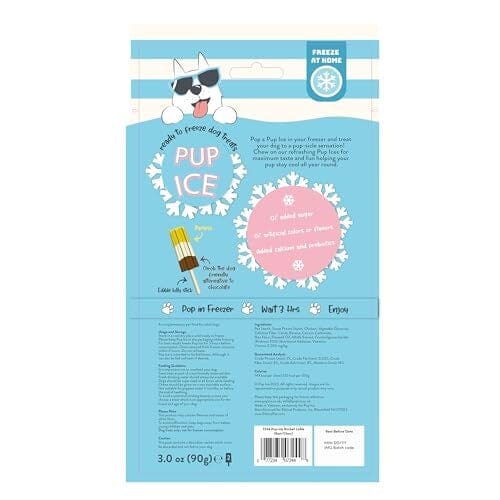 Ethical SPOT Pup Ice Ready-to-Freeze Banana and Carob Rocket Lollies with Chicken Dog Treats -  2 Pack