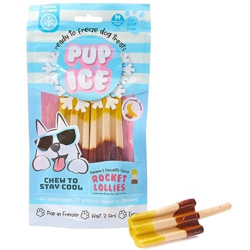 Ethical SPOT Pup Ice Ready-to-Freeze Banana and Carob Rocket Lollies with Chicken Dog Treats - 2 Pack Default Title