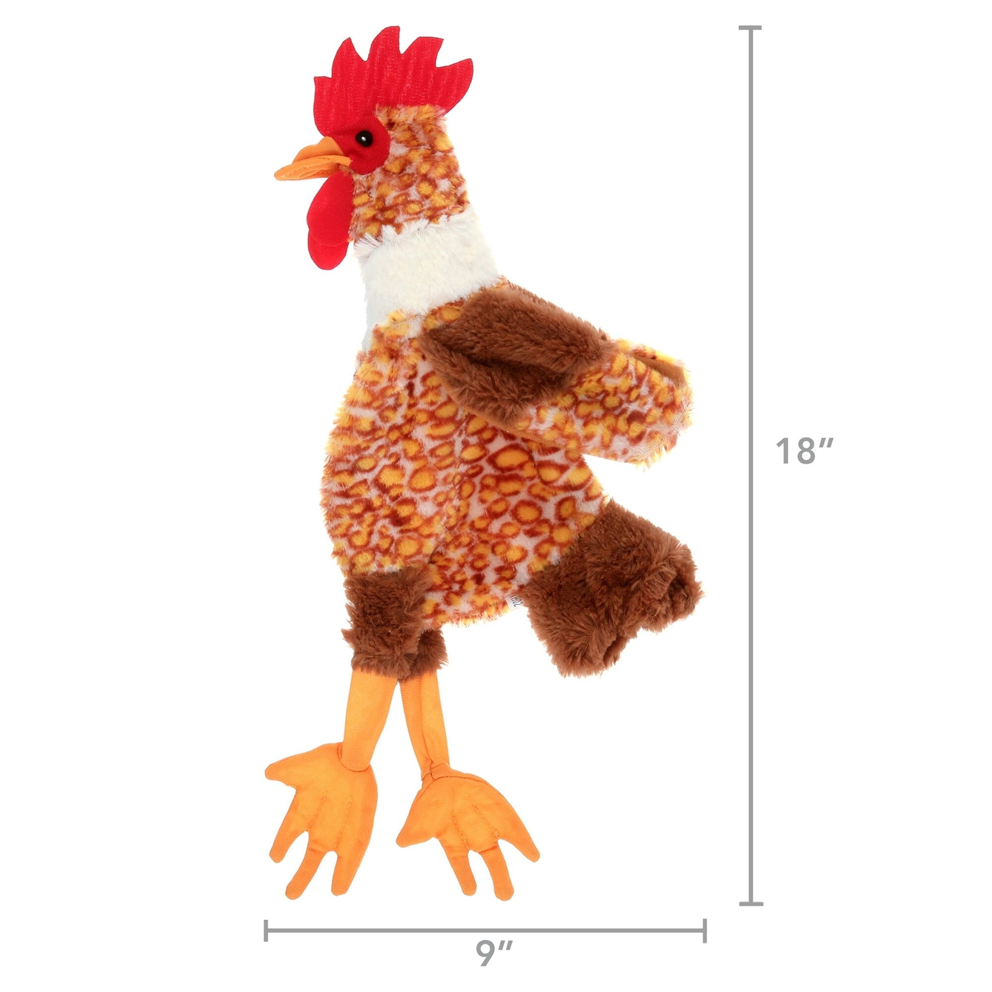 Ethical SPOT Skinneeez Stuffing-Free Barnyard Chicken Squeak and Soft Dog Toy