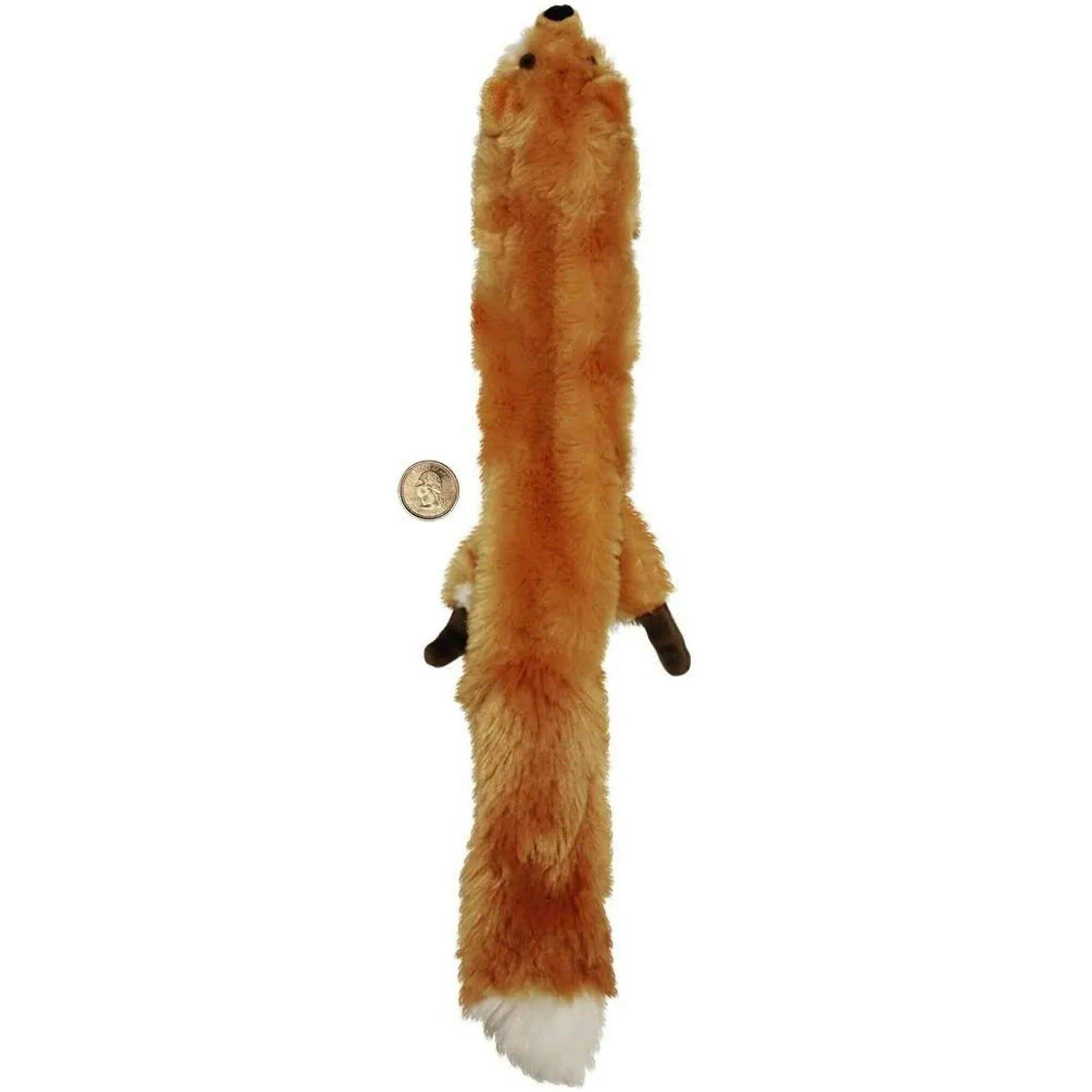 Ethical SPOT Skinneeez Stuffing-Free Fox Squeak and Soft Dog Toy