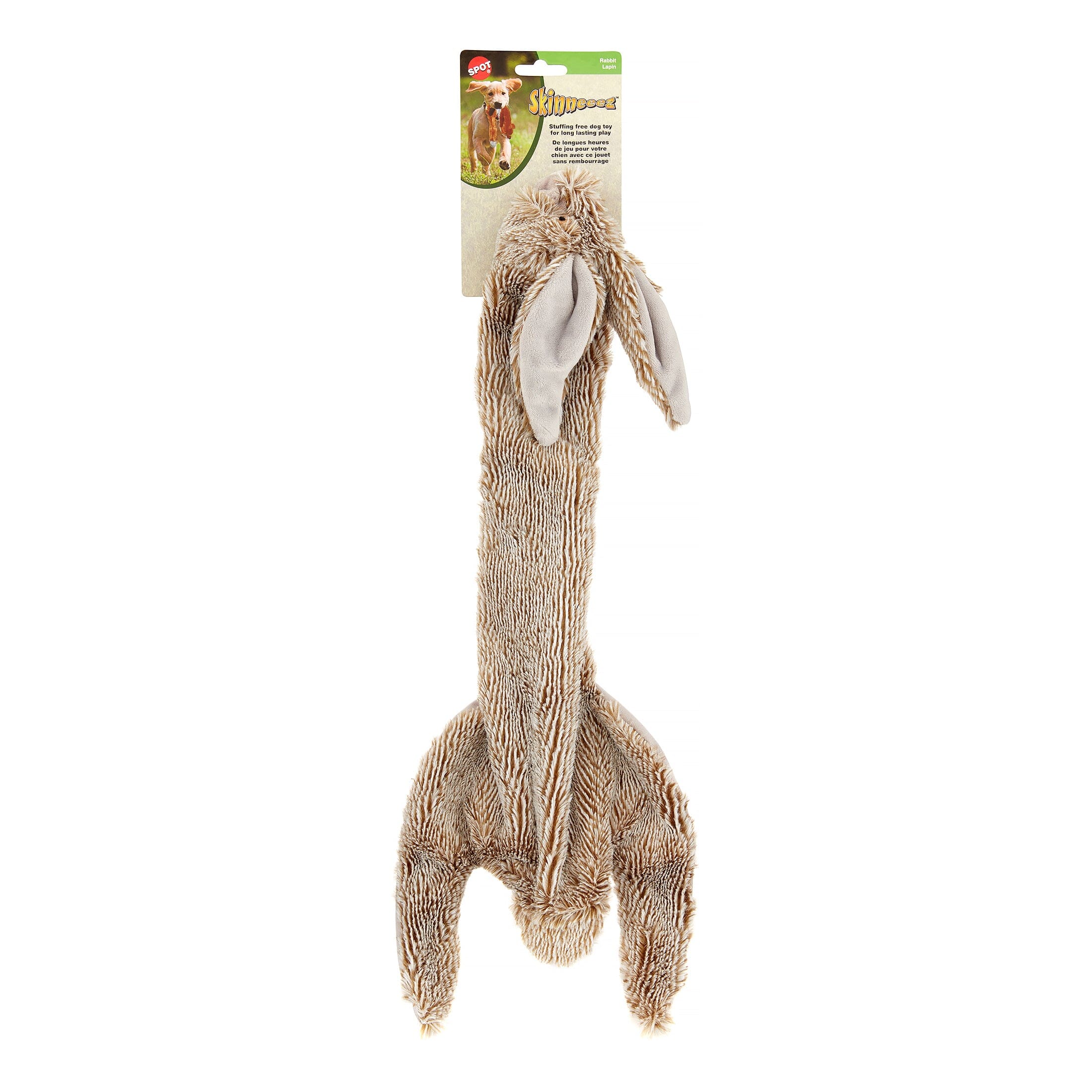 Ethical SPOT Skinneeez Stuffing-Free Rabbit Squeak and Soft Dog Toy - 24 Inch Default Title
