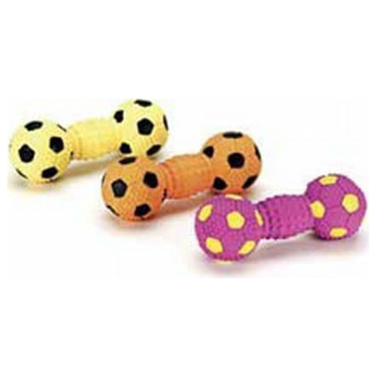 Ethical SPOT Soccer Ball Dumbell Fetch and Squeak Latex Dog Toy - 6 Inch