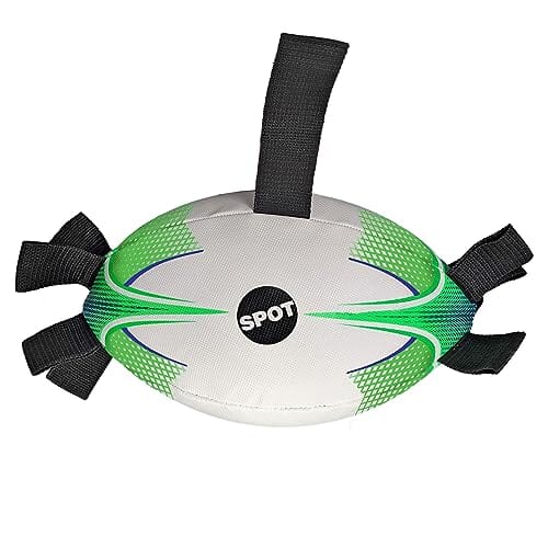 Ethical SPOT Tabbie Football with Nylon Straps Fetch and Tug Floating Dog Toy Default Title