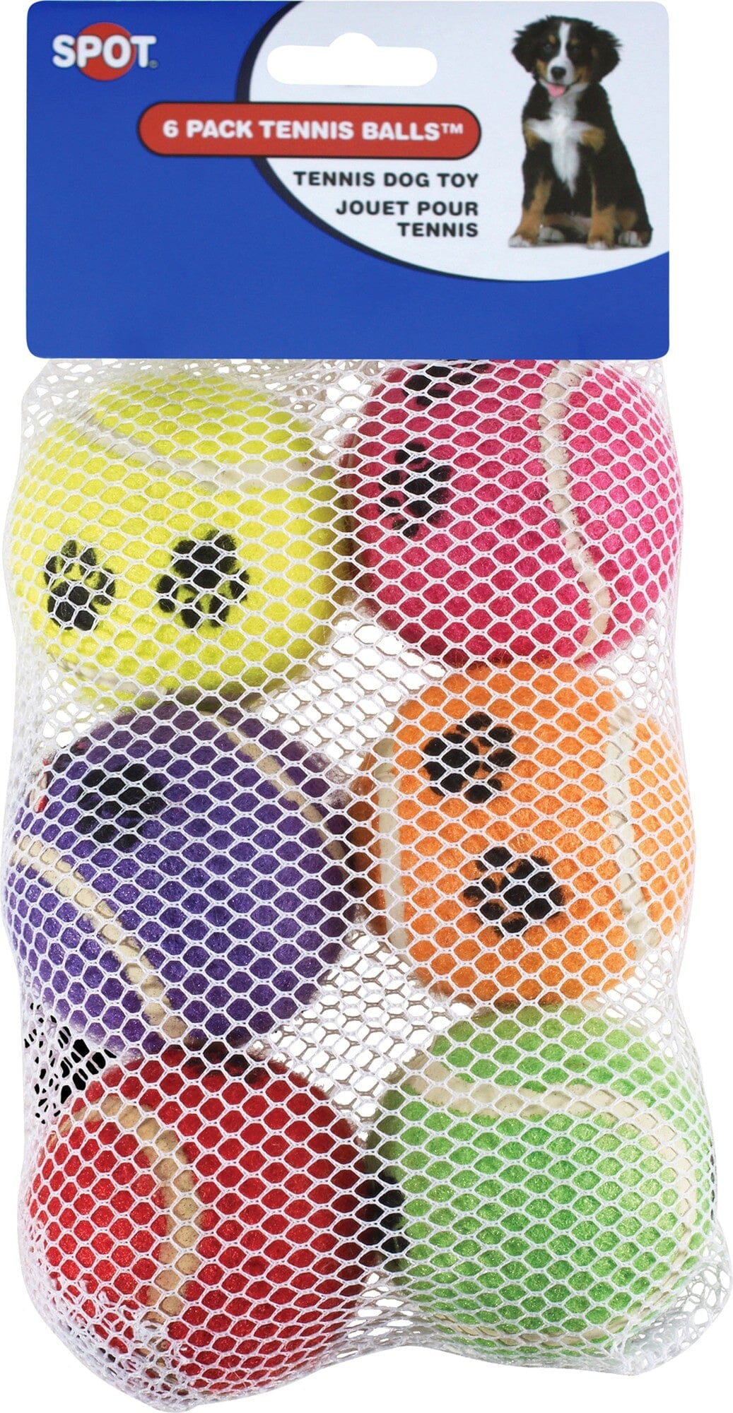 Ethical SPOT Tennish Balls Assorted Color Dog Toys - Value Pack - 6 Count Default Title