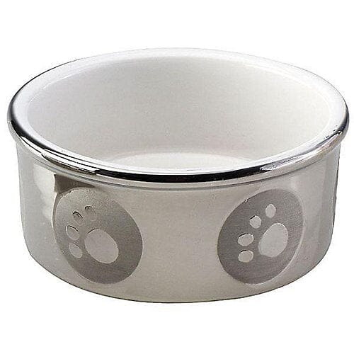 Ethical SPOT Titanium Paw Print Cat and Puppy Dog Bowl Dish - 5 Inch Default Title