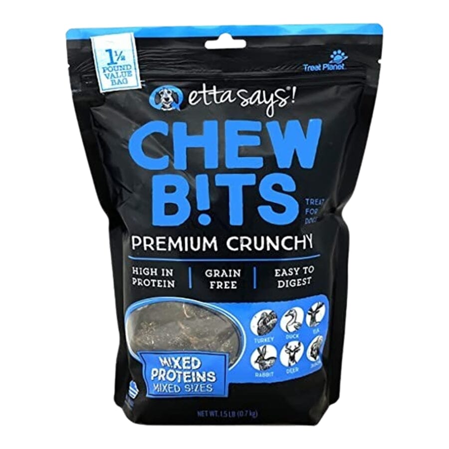 Etta Says Grain-Free High-Protein Chew Bits Premium Crunch and Chewy Natural Dog Chews - Bulk - 1.5 Lbs