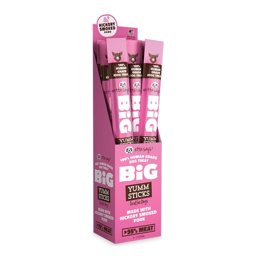 Etta Says Grain-Free High-Protein Human-Grade Big Pork Yumm Sticks Natural Dog Chews - 24 Count