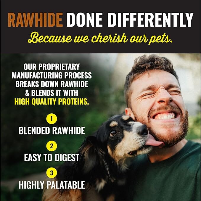 Etta Says High-Protein Buffalo Chews Premium Crunch and Chewy Natural Dog Chews - 4.5 Inches - 36 Count