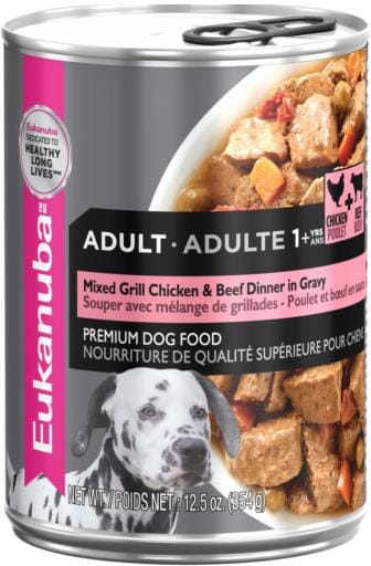 Eukanuba Adult Mixed Grill Beef & Chicken Dinner in Gravy Canned Dog Food  