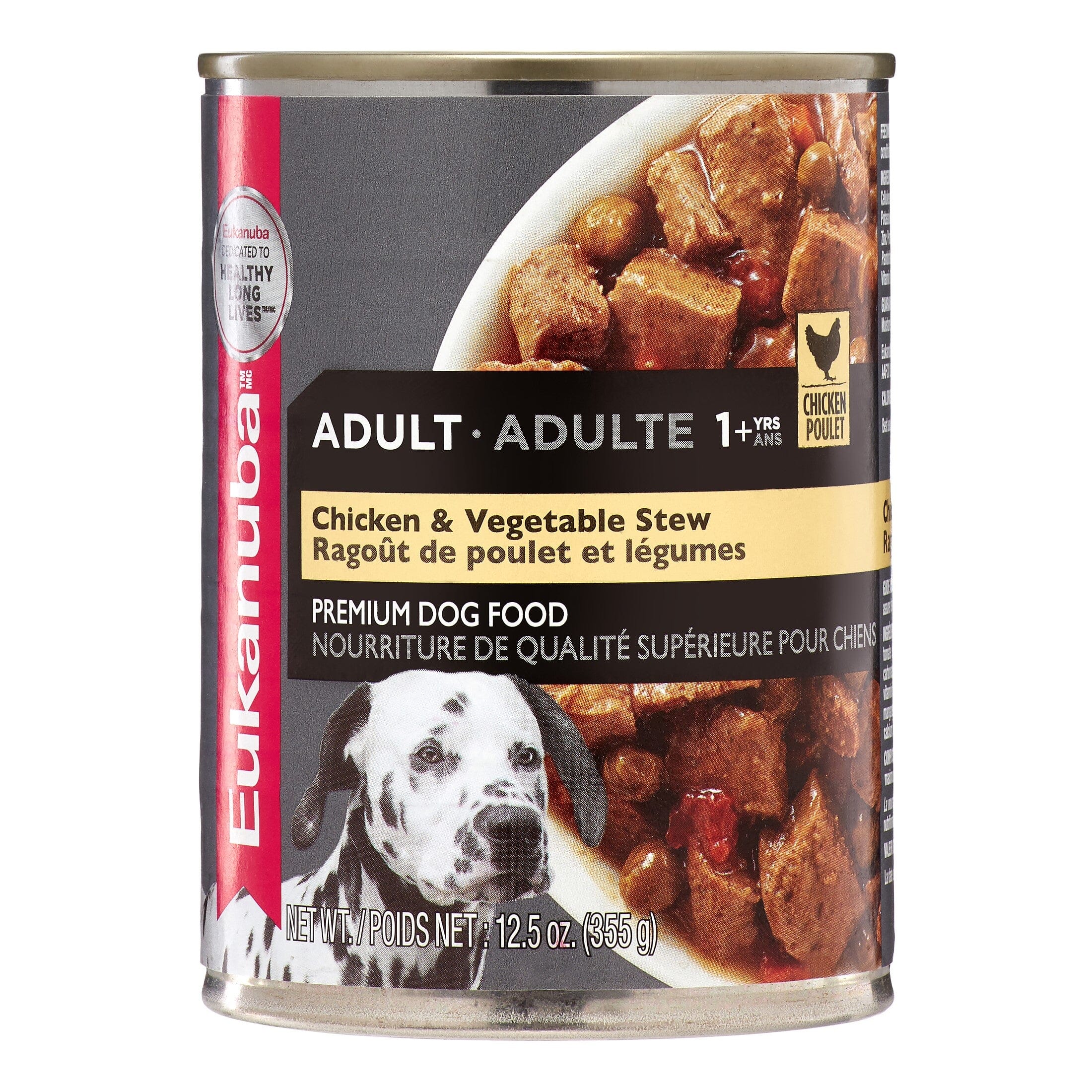 Eukanuba Premium Chicken and Vegetable Stew Adult Canned Dog Food - 12.5 Oz - Case of 12 Default Title