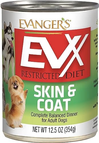 Evanger's EVX Restricted Diet Skin and Coat Adult Canned Dog Food - 12.5 Oz - Case of 12 Default Title