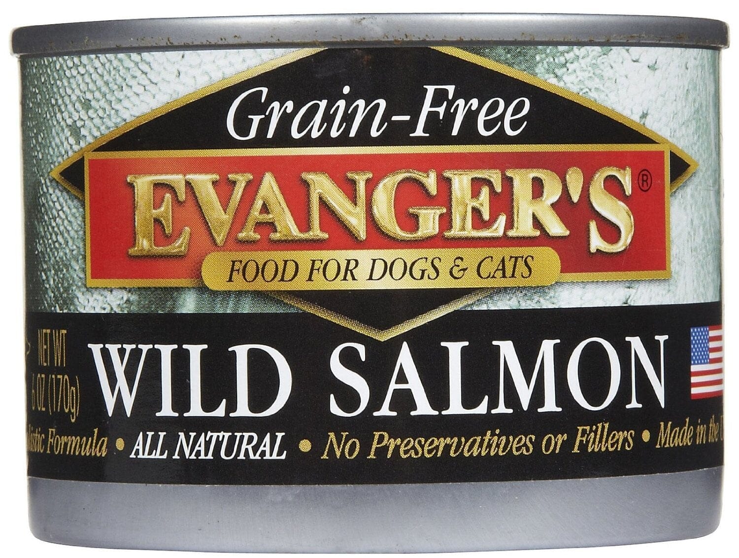 Evanger's Grain-Free Wild Salmon Canned Cat and Dog Food - 6 Oz - Case of 24