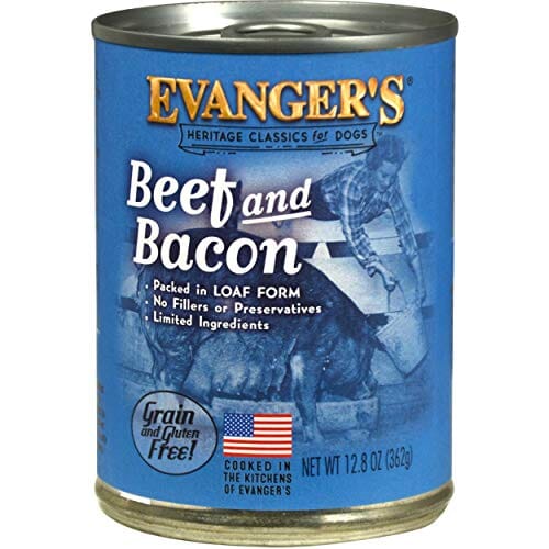 Evanger's Heritage Classics Grain-Free Gluten-Free Beef and Bacon Jumbo Canned Dog Food - 20.2 Oz - Case of 12 Default Title