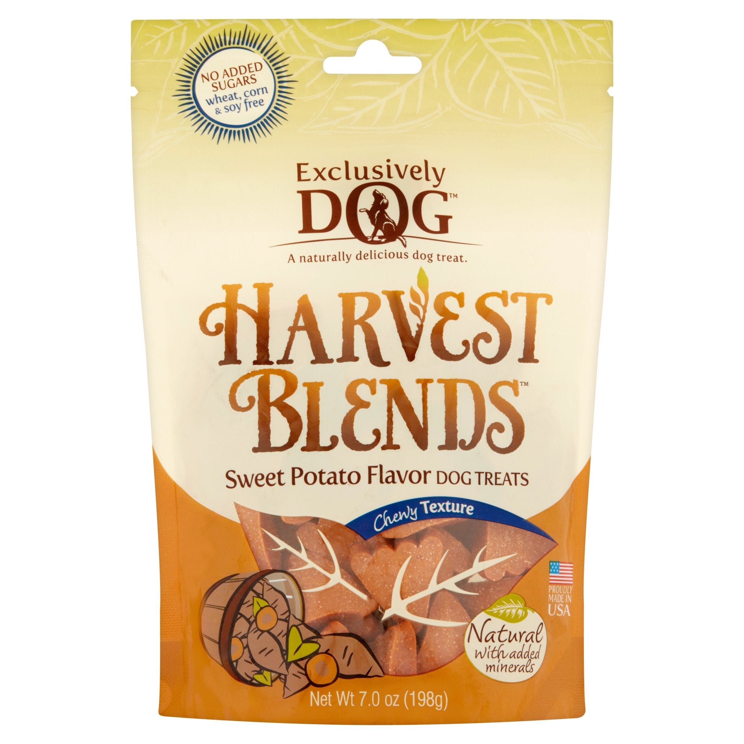 Exclusively Dog Harvest Blends Soft and Chewy Dog Treats - Sweet Potato - 7 Oz