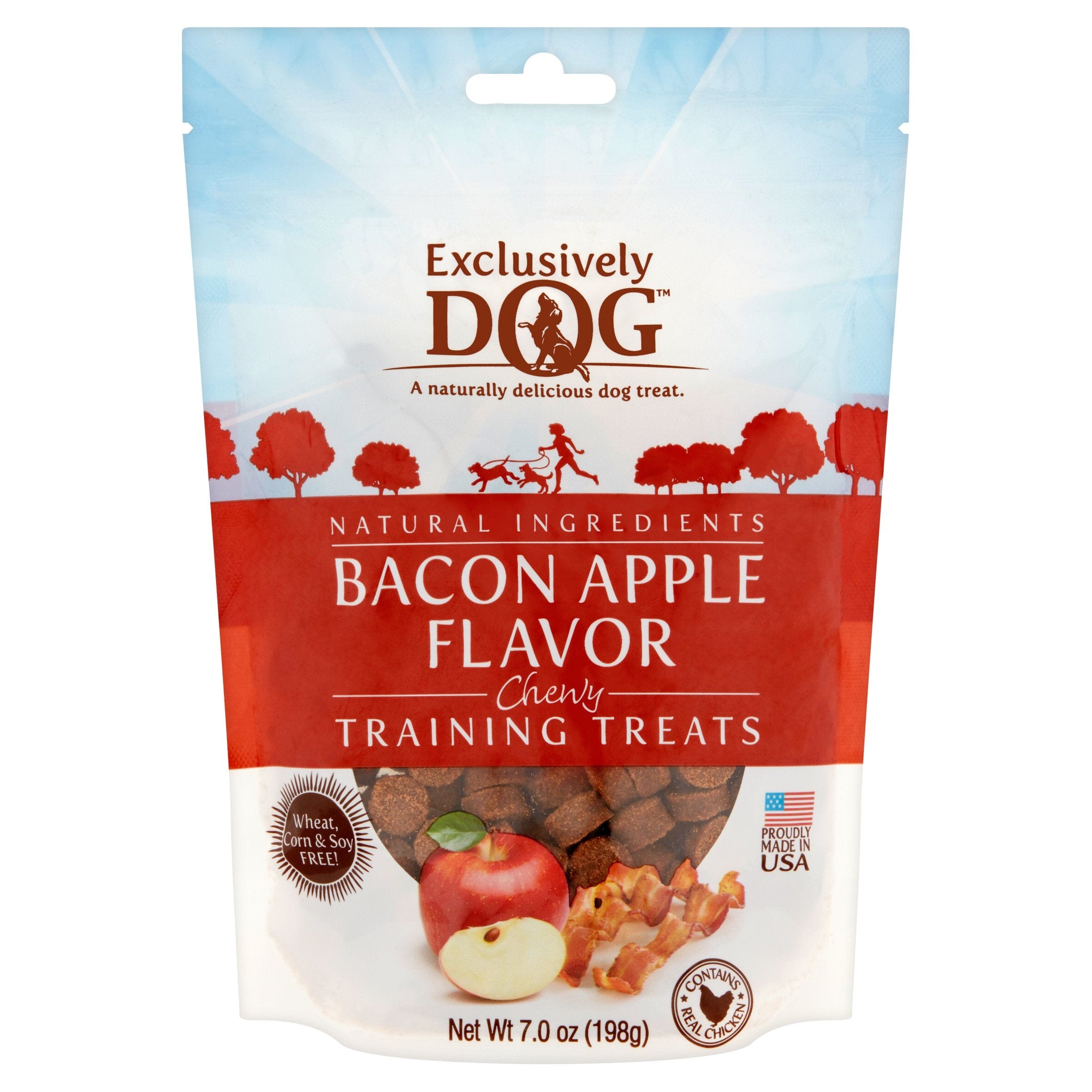 Exclusively Dog Training Treats Soft and Chewy Dog Treats - Bacon and Apple - 7 Oz