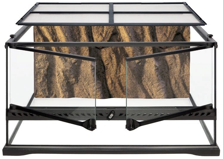 Exo Terra All-Glass Dual-Door Low and Wide Profile Terrarium Medium - L:24 X W:18 X H:12 In
