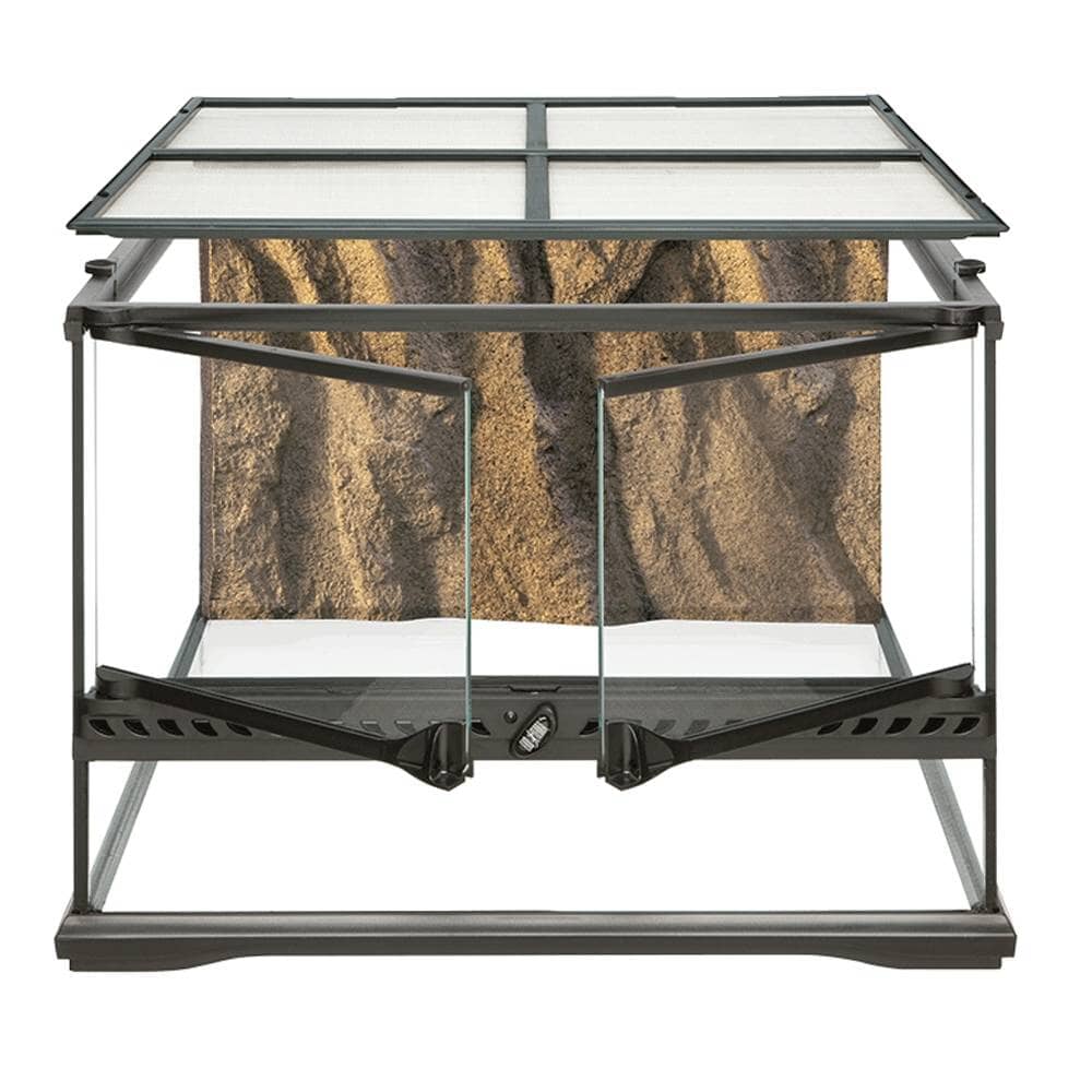 Exo Terra All-Glass Dual-Door Low and Wide Profile Terrarium Small - L:18 X W:18 X H:12 In