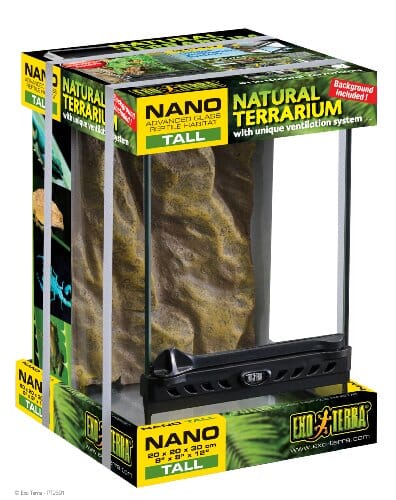 Exo Terra All-Glass Dual-Door Tall Profile Terrarium Nano - L:8 X W:8 X H:12 In