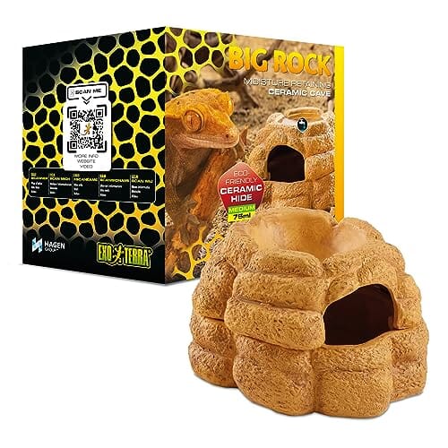 Exo Terra Big Rock Cave Aquarium and Terrarium Reptile Décor - Medium