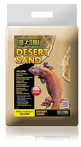 Exo Terra Desert Reptile and Amphibian Sand Terrarium Substrate - 10 Lbs Yellow