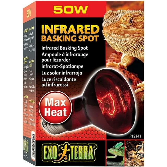 Exo Terra Heat-Glo Infrared Basking Reptile Spot Lamp 50 Watt