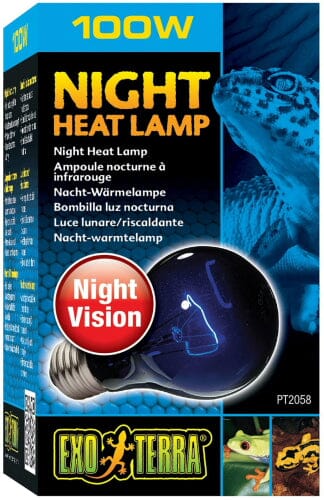 Exo Terra Incandescent A-19 Night Heating Nocturnal Vision Moonlight Reptile Lamp 100 Watt