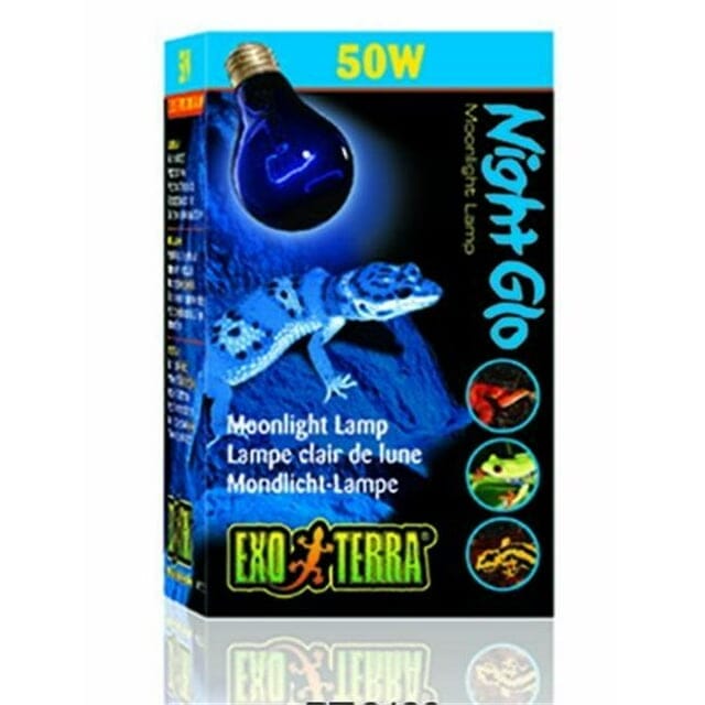 Exo Terra Incandescent A-19 Night Heating Nocturnal Vision Moonlight Reptile Lamp 50 Watt