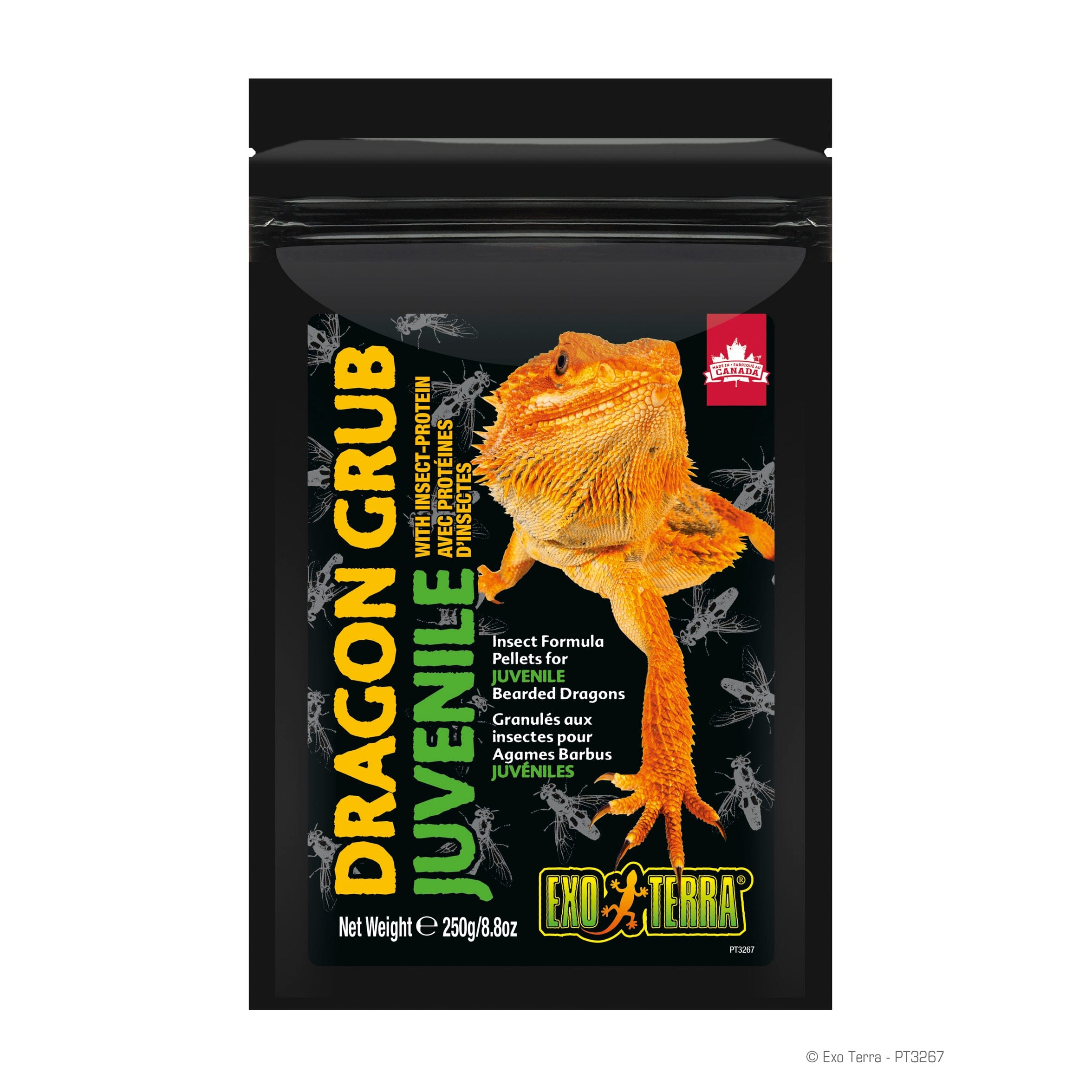 Exo Terra Juvenile Grub High-Protein Bearded Dragon Food 8.8 Ounce