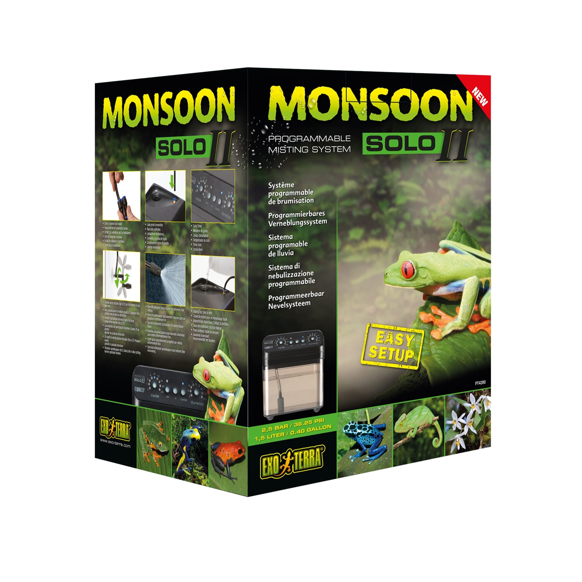 Exo Terra Monsoon Solo II Programmable Reptile Terrarium Misting System ...