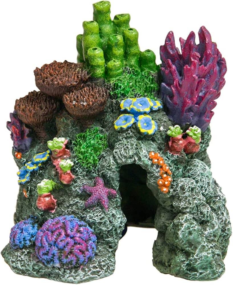 Exotic Environments Red Sea Hide-Away Resin Aquatics Decoration - Gray - Extra Small