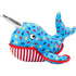 The Worthy Dog Narwhal Whale Patterned Squeak Nylon and Plush Dog Toy