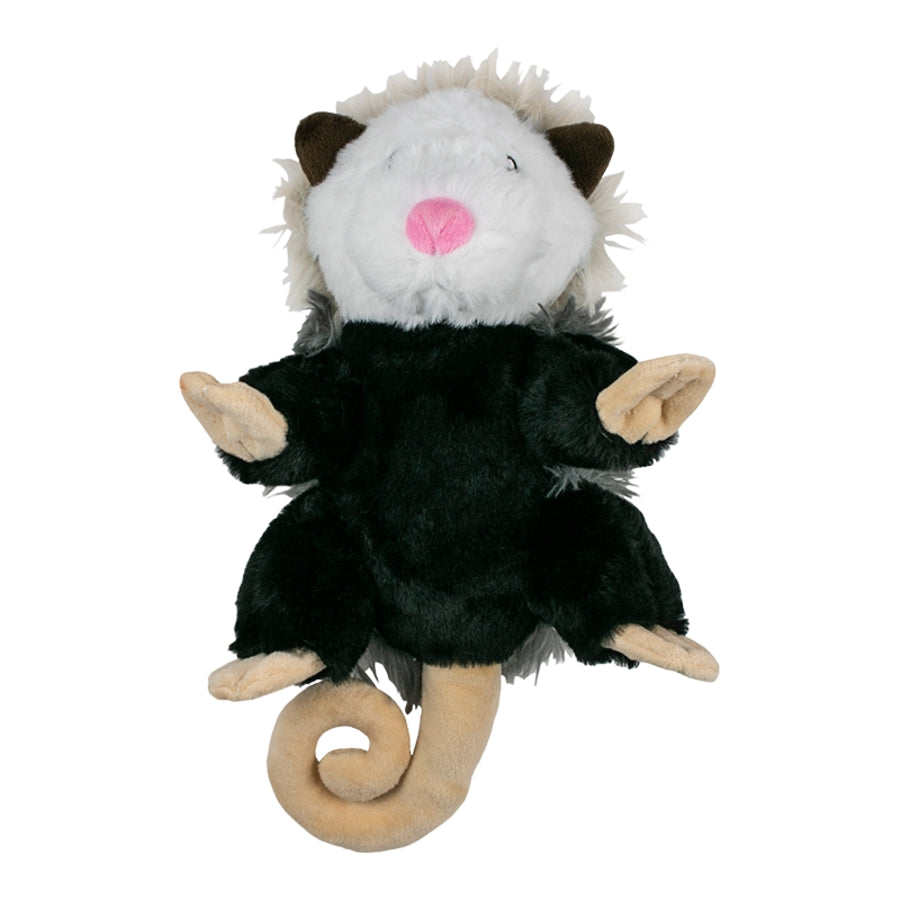 Tall Tails Rope Inner Structured Opossum Squeak and Crinkle Plush Dog Toy - 14 Inches