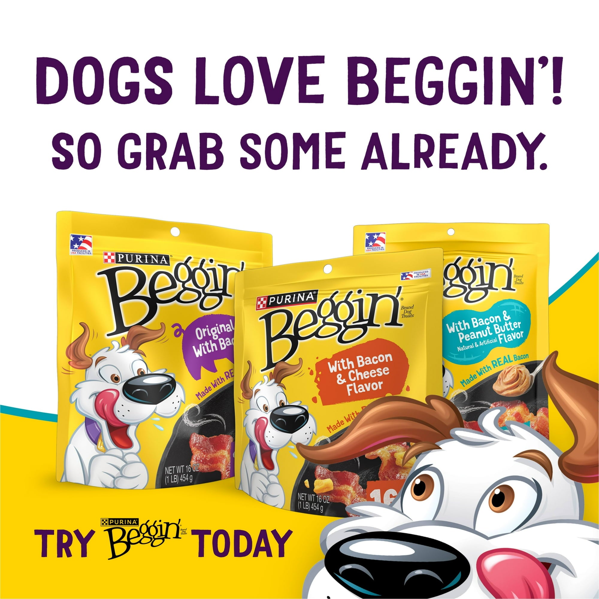 Purina Beggin Strips Flavor Stix with Bacon and Peanut Butter Soft and Chewy Dog Treats - 6 Oz - Case of 6