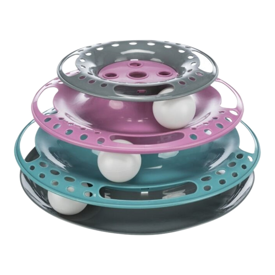 Trixie Pet Products Catch The Balls 3-Tiered Track Interactive Cat Toy