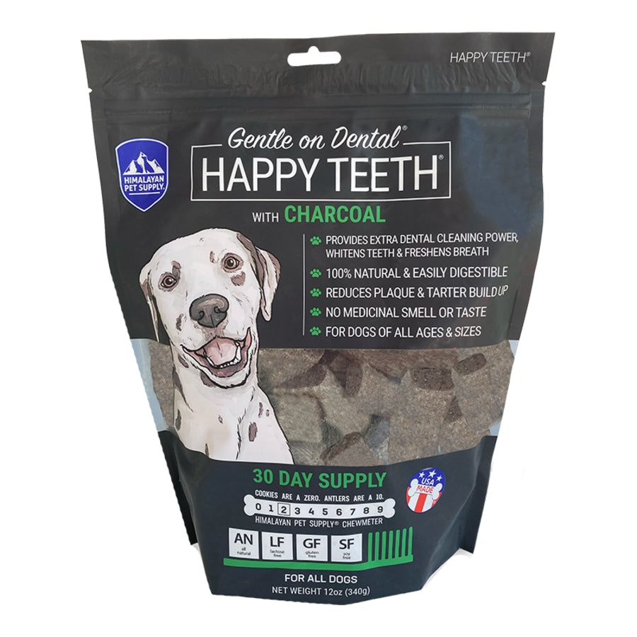 Himalayan Dog Chew Happy Teeth 30 Day Charcoal Dental Dog Chews - 12 Oz