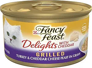 Fancy Feast Delights Grilled Turkey and Cheese Canned Cat Food  